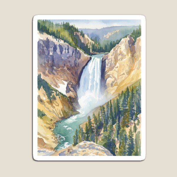 Item preview, Yellowstone Waterfall designed and sold by Pinkgnomie.
