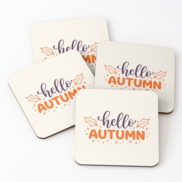 Item preview, Hello Autumn Purple Cursive Orange Typography designed and sold by PACS0011.