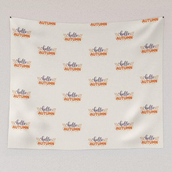 Item preview, Hello Autumn Purple Cursive Orange Typography designed and sold by PACS0011.