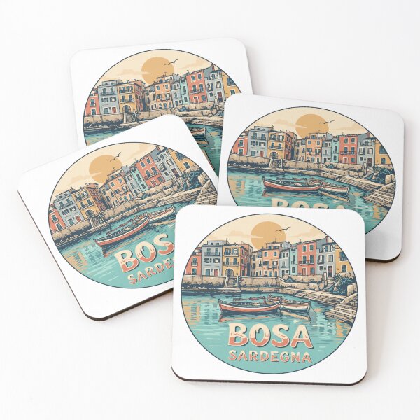 Item preview, Bosa Sardinia Italy: Colorful Mediterranean Harbor designed and sold by CircinusStore.