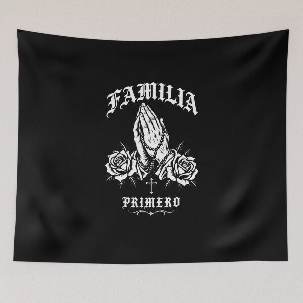 Item preview, Familia Primero Praying Hands Chicano Style designed and sold by SuperFreshArt.
