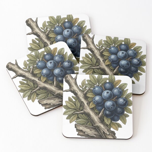 Item preview, Vintage Naturalist Blackthorn Sloe - Antique Winter Botanical Art designed and sold by Catch333.