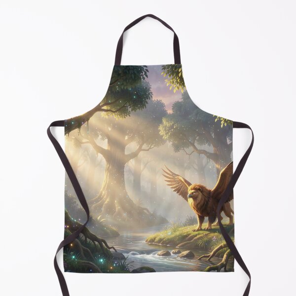 Item preview, Griffin Basking in the Dawn's Light in the Enchanted Forest designed and sold by Fanta-sticky.