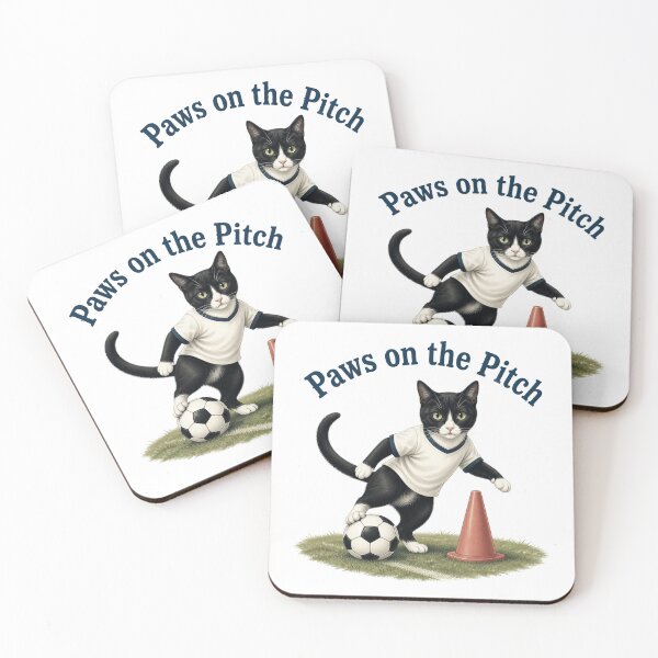 Item preview, Tuxedo Soccer Cat – Paws on the Pitch designed and sold by PurrBloom Studio.