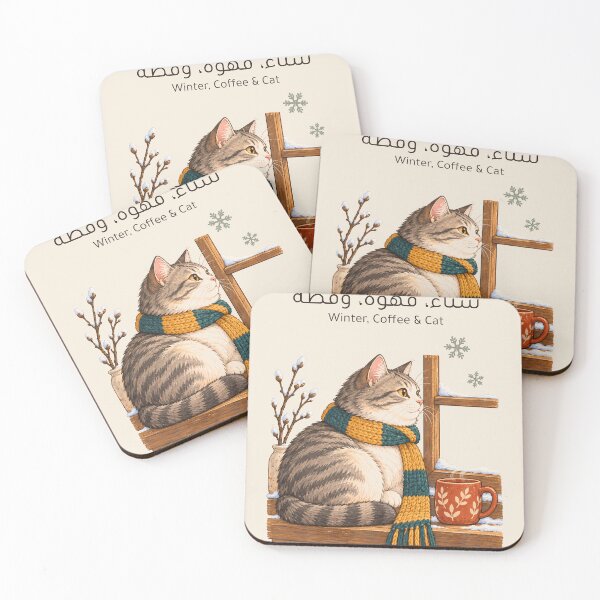 Item preview, Winter, Coffee & Cat designed and sold by M94 STATION.