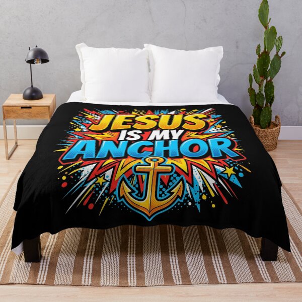 Item preview, Jesus Is My Anchor Comic Pop Art Cross designed and sold by GCFULLA.