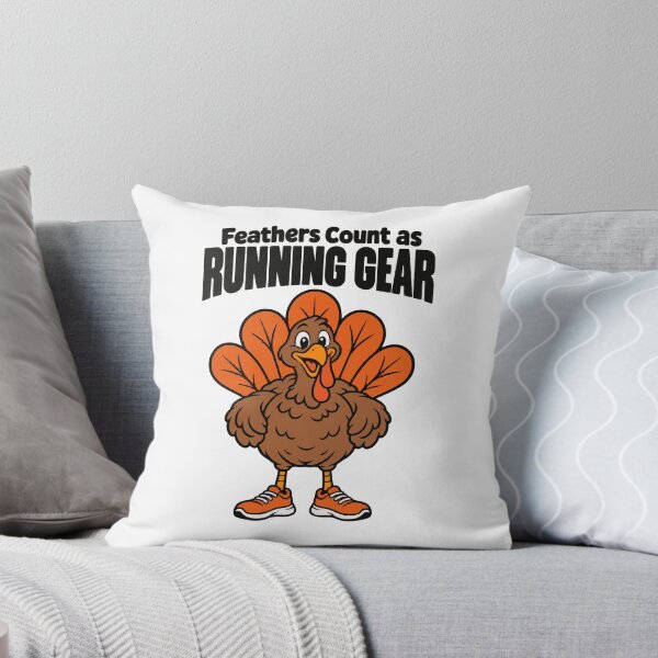 Item preview, Feathers Count As Running Gear Funny Turkey Fun Run Humor designed and sold by ThreadQuirk.