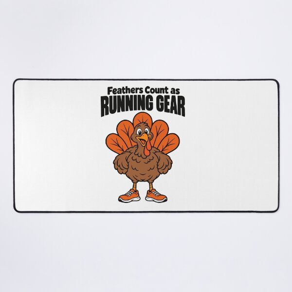 Item preview, Feathers Count As Running Gear Funny Turkey Fun Run Humor designed and sold by ThreadQuirk.