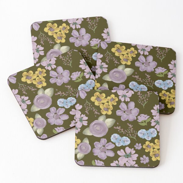 Item preview, Vintage Floral Bloom Wild Forest Green Seamless Pattern designed and sold by ​Jyoti Digital Artist.