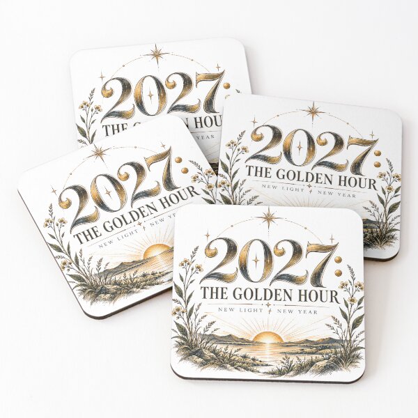 Item preview, 2027 The Golden Hour New Year Minimalist Sunrise Graphic designed and sold by pradeepvisuals.