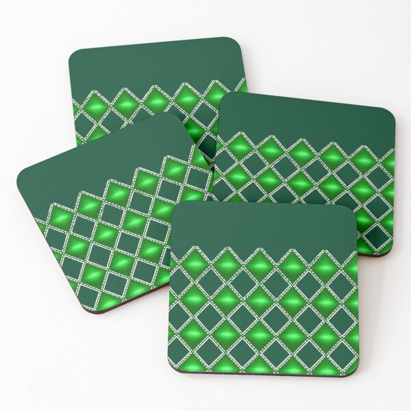 Item preview, Emerald Green Argyle with White Topstitch designed and sold by annenambiro.