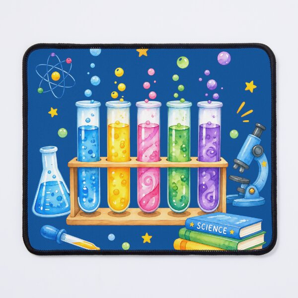 Item preview, Colorful Science Laboratory - Watercolor Microscope Test Tubes Art designed and sold by GrinGalore.