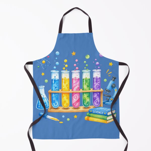 Item preview, Colorful Science Laboratory - Watercolor Microscope Test Tubes Art designed and sold by GrinGalore.