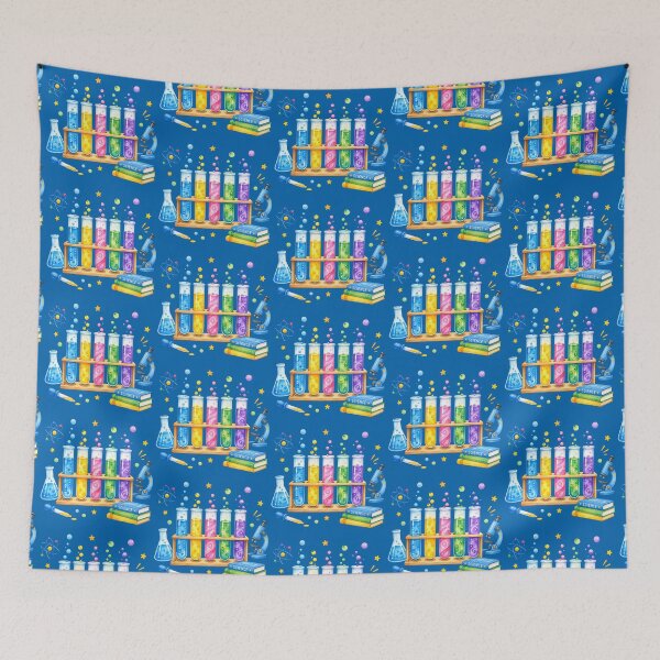 Item preview, Colorful Science Laboratory - Watercolor Microscope Test Tubes Art designed and sold by GrinGalore.