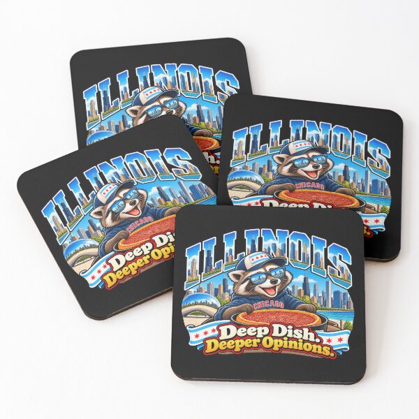 Item preview, Illinois Chicago Raccoon Deep Dish Pizza – Deeper Opinions designed and sold by TheTrendsDesk.