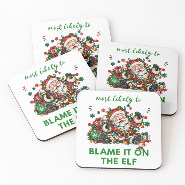Item preview, Most Likely to Blame It on the Elf Christmas Santa designed and sold by Szpaku desart .