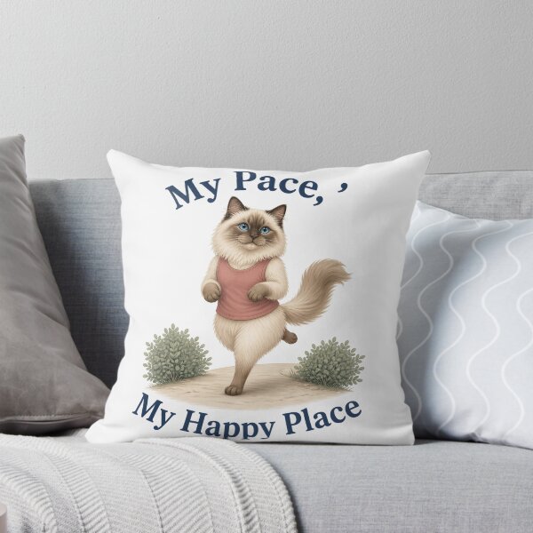 Item preview, Ragdoll Running Cat – My Pace, My Happy Place designed and sold by PurrBloom Studio.