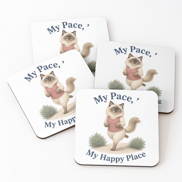 Item preview, Ragdoll Running Cat – My Pace, My Happy Place designed and sold by PurrBloom Studio.
