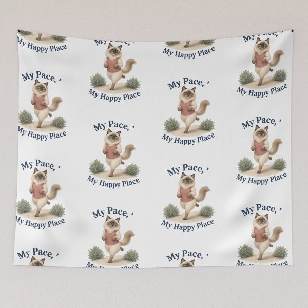 Item preview, Ragdoll Running Cat – My Pace, My Happy Place designed and sold by PurrBloom Studio.
