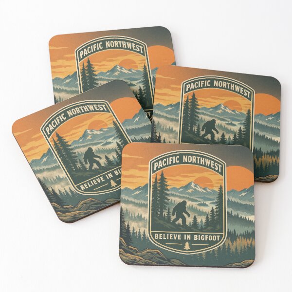 Item preview, Vintage Bigfoot Cryptid - Pacific Northwest Retro Badge designed and sold by ElNiro.