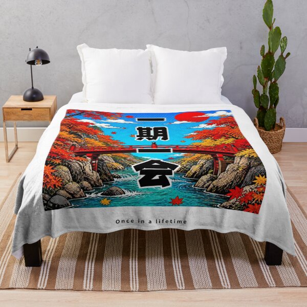Item preview, Ichigo Ichie - Once in a Lifetime | Pop Art Autumn Bridge | Japanese Design designed and sold by JapanMemoir.
