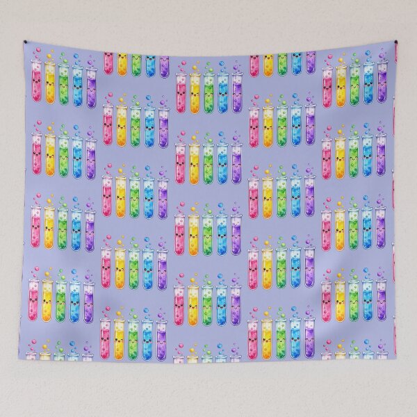 Item preview, Cute Kawaii Science Test Tubes - Colorful Watercolor Chemistry Art designed and sold by GrinGalore.