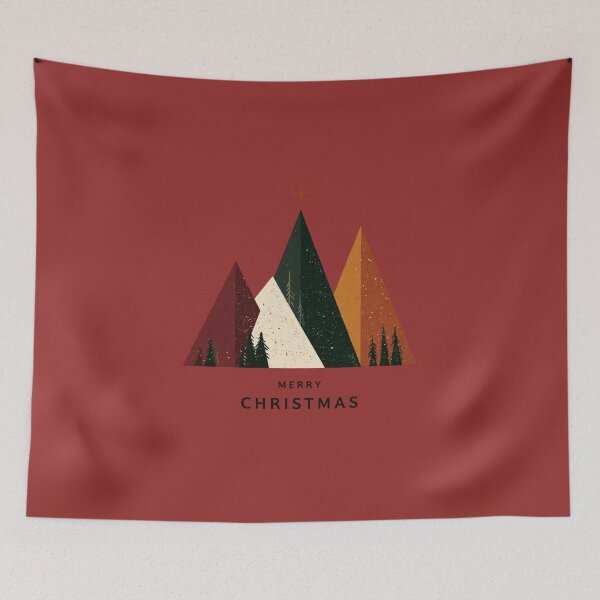Item preview, Geometric Christmas Mountains designed and sold by filou designs.