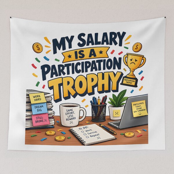 Item preview, salary humor, underpaid employee, workplace sarcasm, corporate life designed and sold by TrueArtVibes.