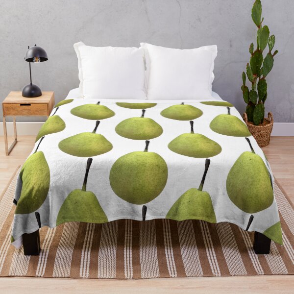 Item preview,  Single fresh ripe green pear with long brown stem designed and sold by pipikijung.