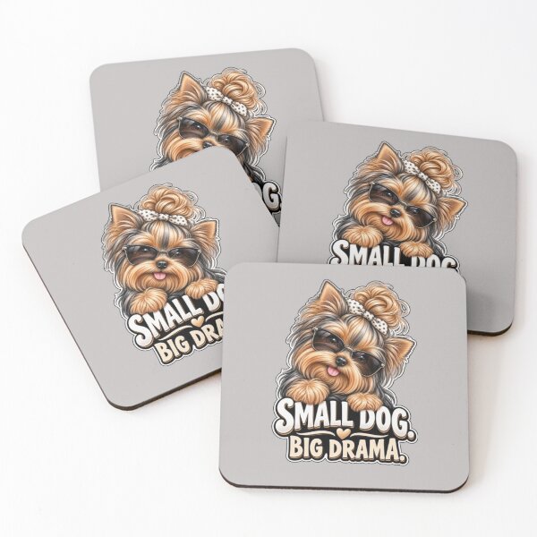 Item preview, Small Dog Big Drama Yorkie Shirt | Funny Yorkshire Terrier Messy Bun Dog Lover Gift designed and sold by Yorkie Magic Studio .