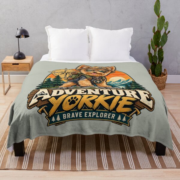 Item preview, Adventure Yorkie Brave Explorer Vintage Hiking Yorkshire Terrier Dog Lover designed and sold by Yorkie Magic Studio .