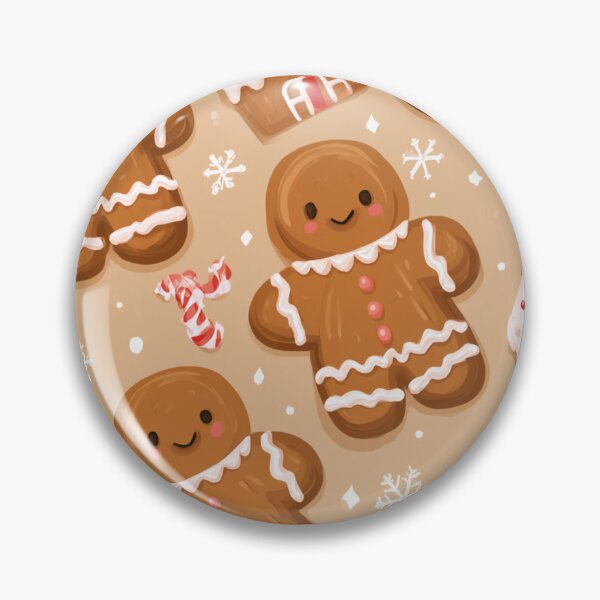 Item preview, Cute Gingerbread Man Christmas Cookie Pattern designed and sold by NicolasGlowArt.