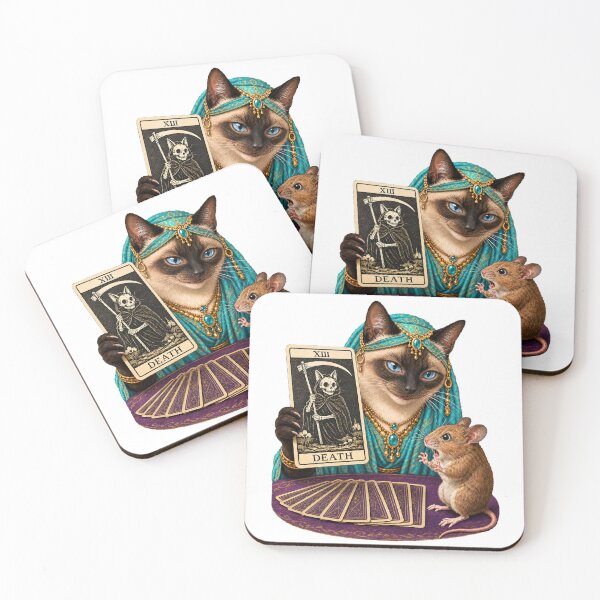Item preview, Fortune Teller Cat And Terrified Mouse designed and sold by EllieGantDesign.
