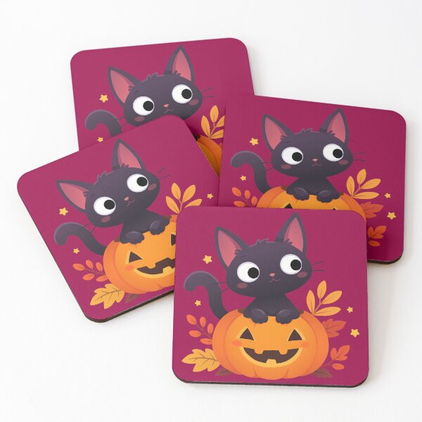 Item preview, Cute Black Kitten in Halloween Jack-o-Lantern Smiling Pumpkin designed and sold by Art of Sun.