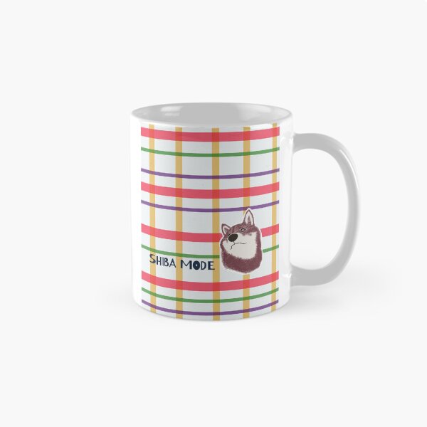 Item preview, Red plaid with Purple Shiba Inu designed and sold by ShibaCruise-On.