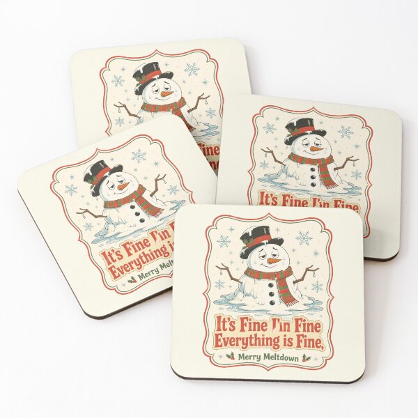 Item preview,  It's Fine I'm Fine Christmas Retro Melting Snowman designed and sold by zuczekgti.