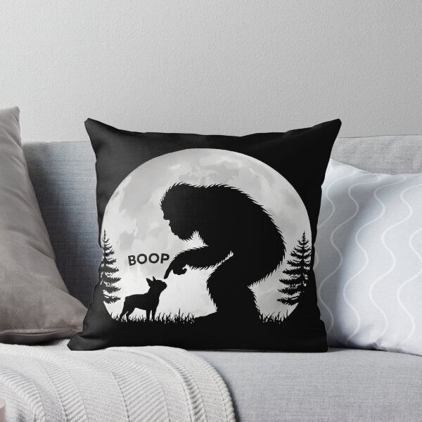 Item preview, Bigfoot Boop Boston Terrier Full Moon Silhouette designed and sold by ArtbySunRaeer.