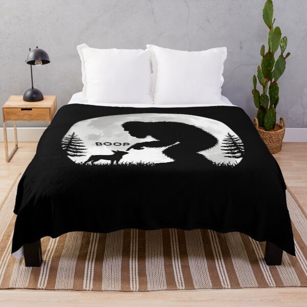 Item preview, Bigfoot Boop Boston Terrier Full Moon Silhouette designed and sold by ArtbySunRaeer.