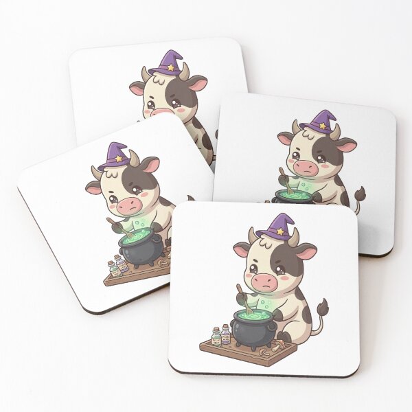 Item preview, Cute Witch Cow Brewing Potion designed and sold by Ella_Sketch.