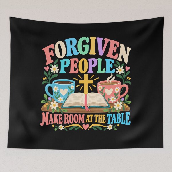 Item preview, Forgiven People Make Room At The Table Christian designed and sold by ShirTomDesigns.