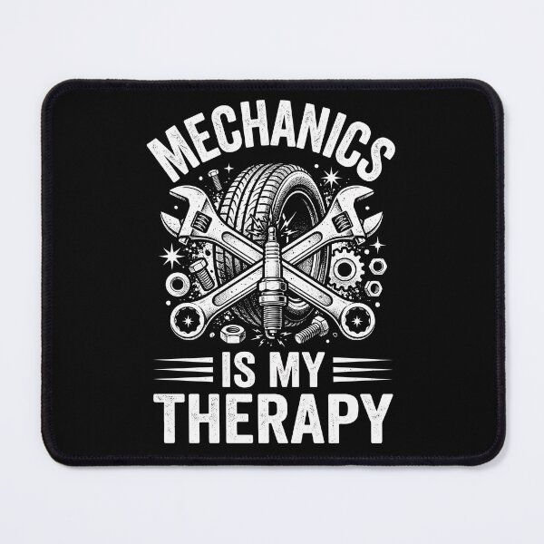 Item preview, Mechanics Is My Therapy Automotive Repair Auto Technician Gearhead designed and sold by designstoriesMK.