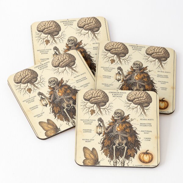Item preview, Halloween Skeleton Vintage Anatomy Botanical Art designed and sold by @SHINTOSARTSTORE.