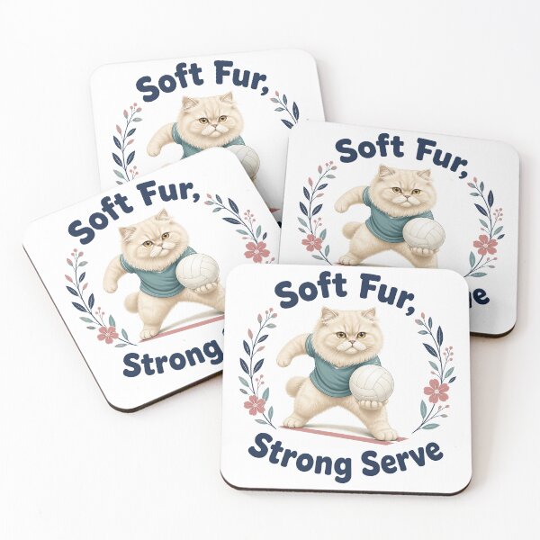 Item preview, Persian Volleyball Cat – Soft Fur, Strong Serve designed and sold by PurrBloom Studio.
