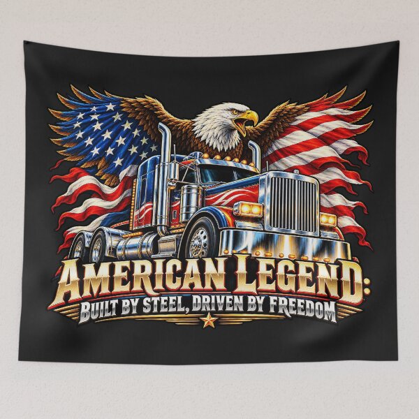 Item preview, American Legend Trucker & USA Flag designed and sold by NomadForge.
