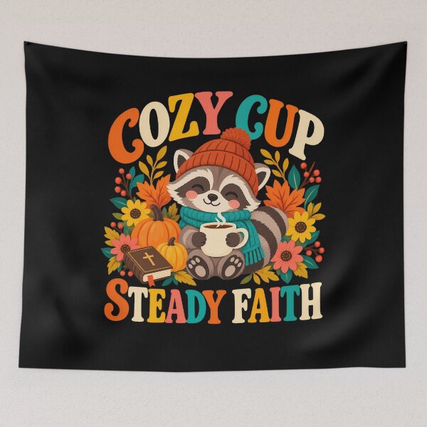Item preview, Cozy Cup Steady Faith Christian Fall Autumn designed and sold by ShirTomDesigns.