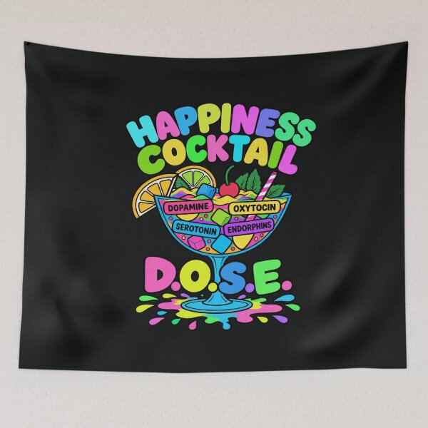 Item preview, Happiness Cocktail – D.O.S.E. Colourful T-Shirt designed and sold by Aimetoi.
