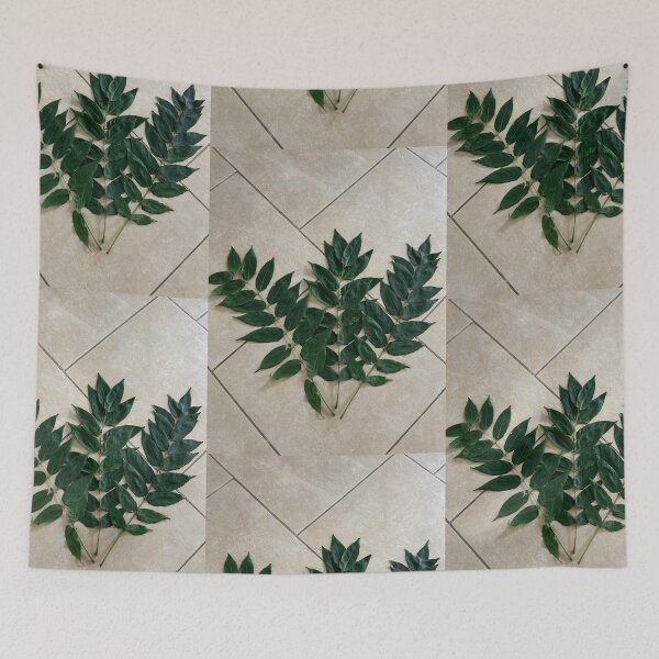 Item preview, Ukraine Emerald Green Leaves Acrylic Painting Minimalist Branch Canvas designed and sold by Каленчук Арт.