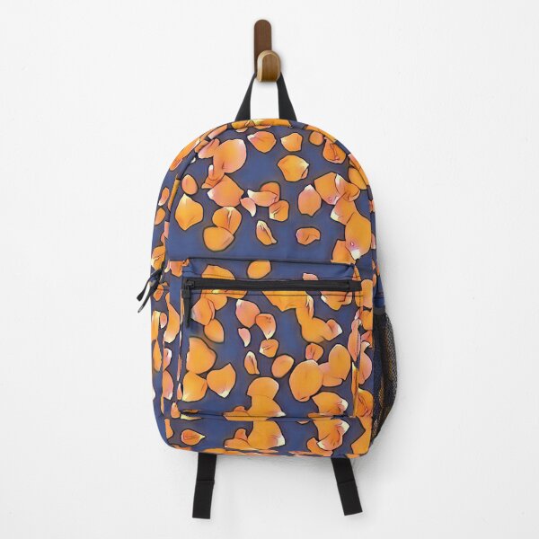 Aperçu de l'œuvre Orange flowers design backpack trend créée et vendue par KRiMi1210.