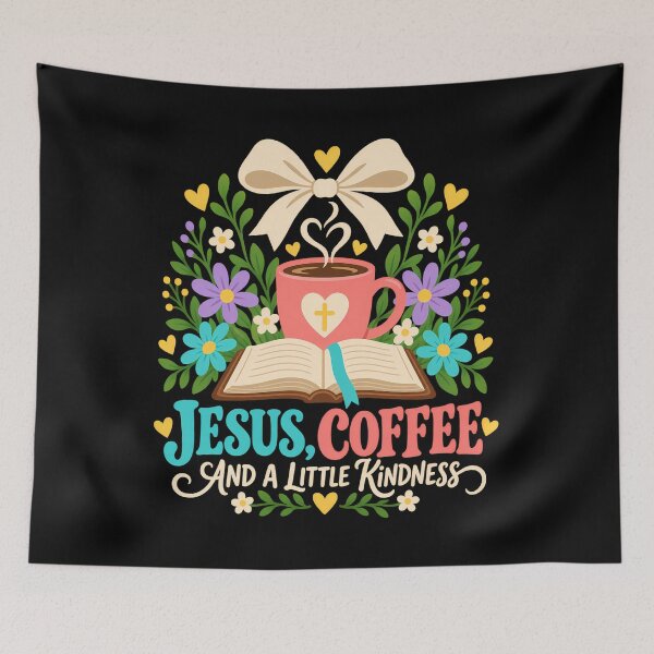Item preview, Jesus Coffee And A Little Kindness Christian designed and sold by ShirTomDesigns.