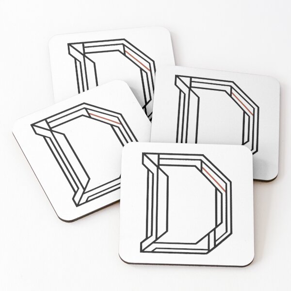 Item preview, Minimalist Geometric Monogram D Abstract Line Art designed and sold by rigelcreation.